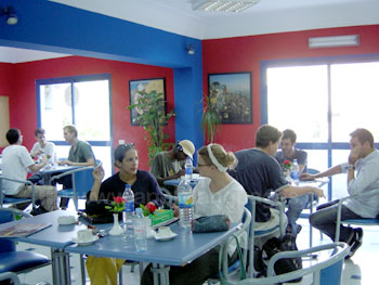 Studenten in de kantine