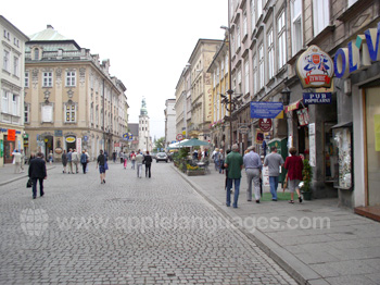 Typische straat in Krakau