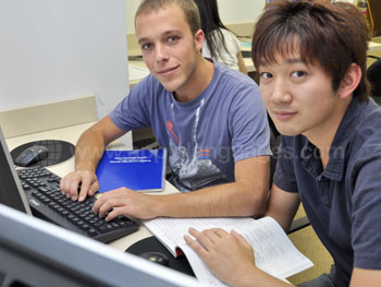 Studenten in het computerlab