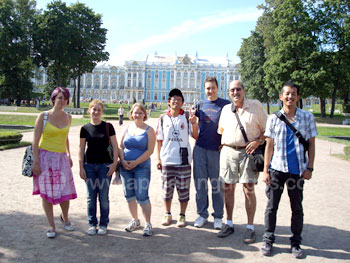 Studenten op excursie