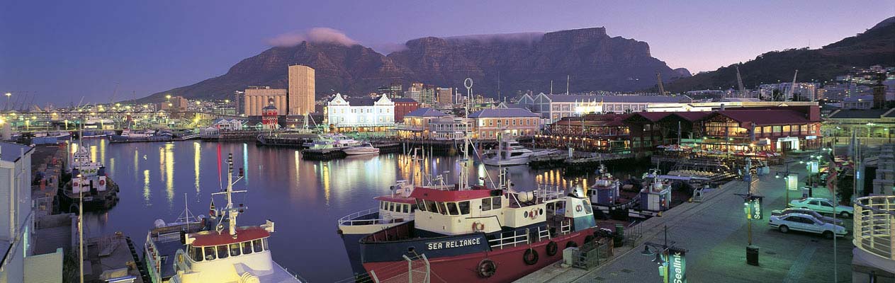 Kaapstad en Tafelberg tijdens Avondschemering