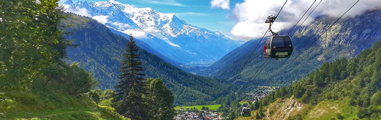 Kabelbaan vanaf Chamonix, France