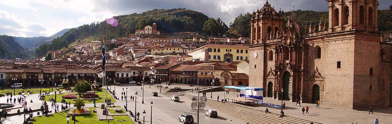 Cuzco Kathedraal en centraal plein, Cuzco, Peru