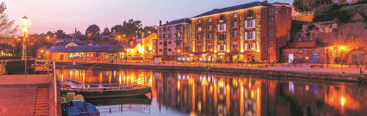 Uitzicht over rivier de Exe, Exeter