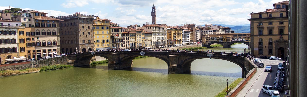Uitzicht vanaf onze Italiaanse school in Florence