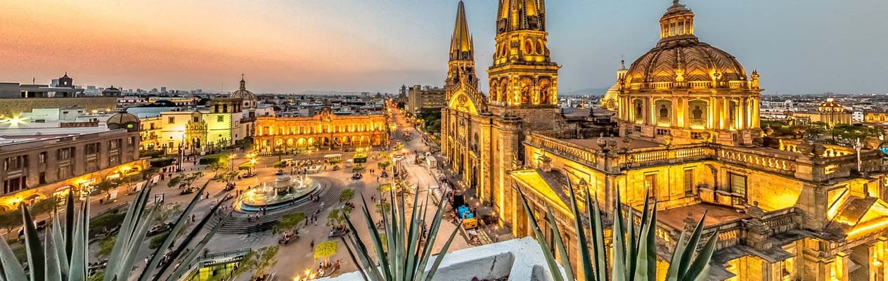 Het stadscentrum van Guadalajara, Jalisco, Mexico