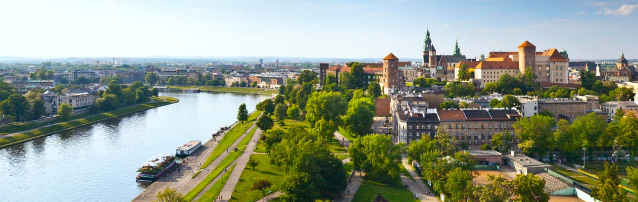 De stad Krakau, Polen