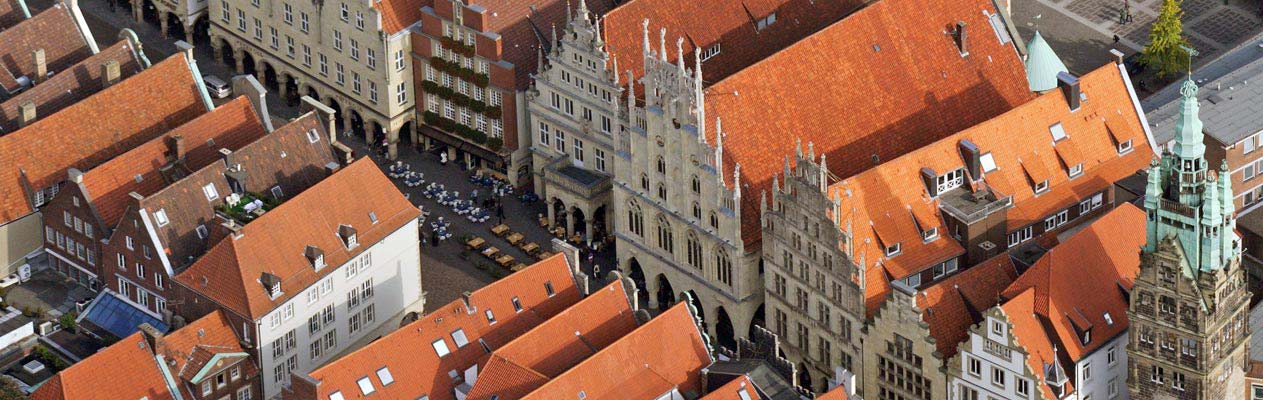 Rode daken in Münster