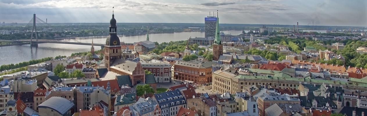 Uitzicht over de stad Riga, Letland