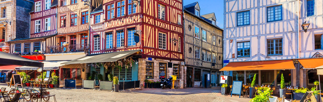 Het stadscentrum van Rouen, Frankrijk