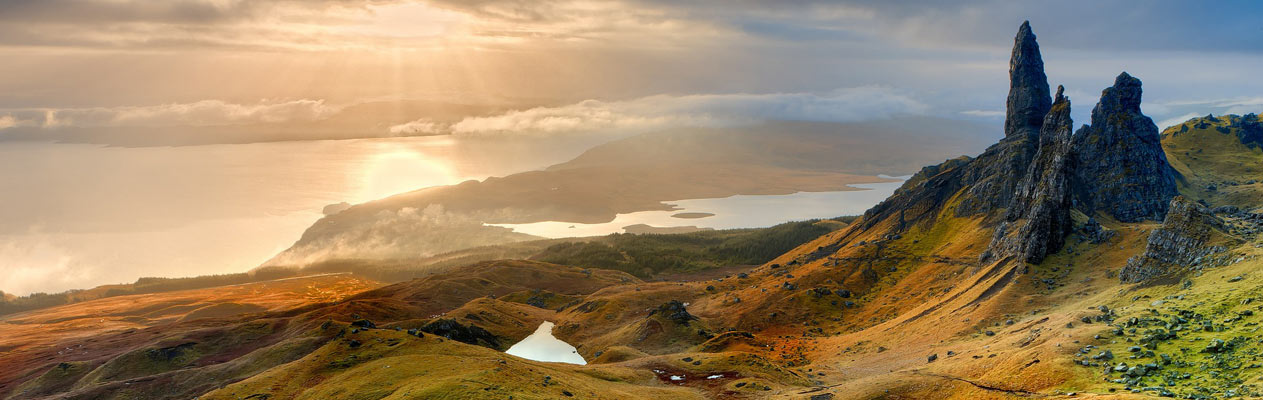 Schitterend Schots landschap, de Oude Man van Storr