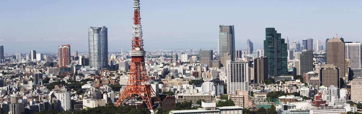 Skyline van Tokyo, Japan